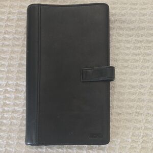 Tumi Black Leather Travel Wallet
